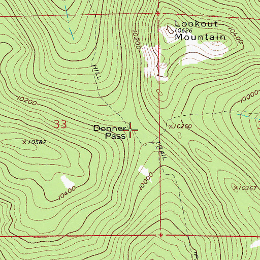 Topographic Map of Donner Pass, CO