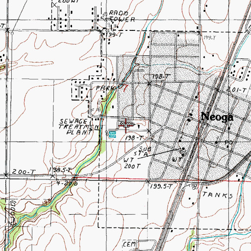 Topographic Map of Neoga Elementary School, IL