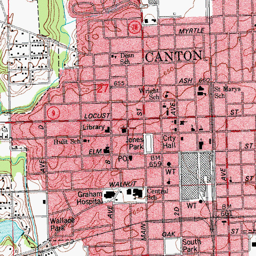 Topographic Map of Berean Missionary Baptist Church, IL