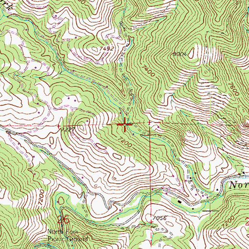 Topographic Map of Black Creek, CO