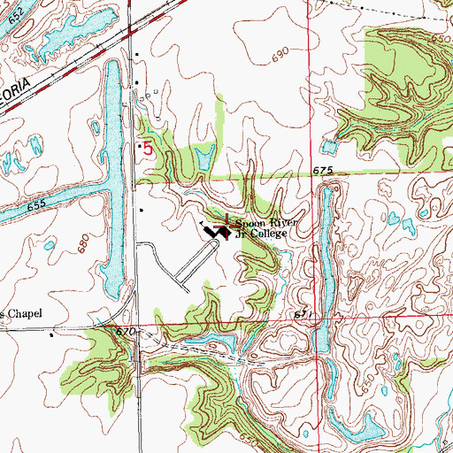 Topographic Map of Centers Building, IL