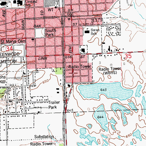 Topographic Map of Christian Life Center, IL