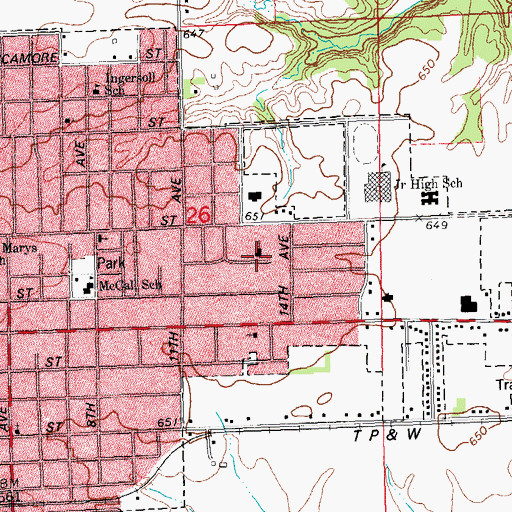 Topographic Map of The Church of Jesus Christ of Latter Day Saints, IL