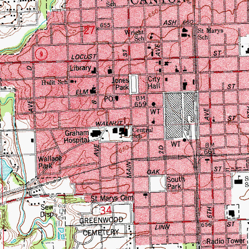 Topographic Map of Coleman Clinic, IL