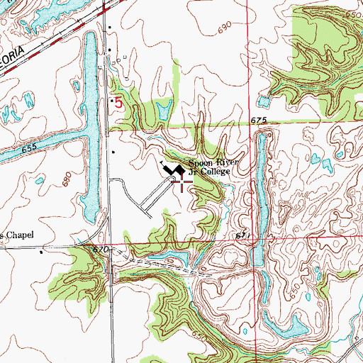 Topographic Map of Engle Hall, IL
