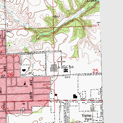 Topographic Map of Free Methodist Church, IL