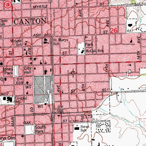 Topographic Map of New Horizon School, IL