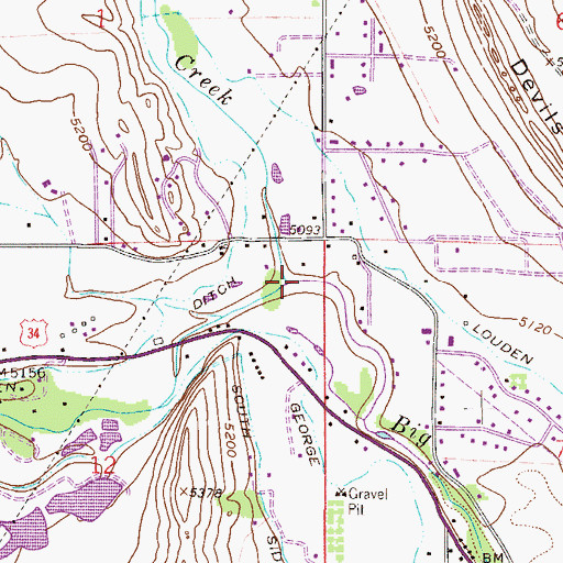 Topographic Map of Buckhorn Creek, CO