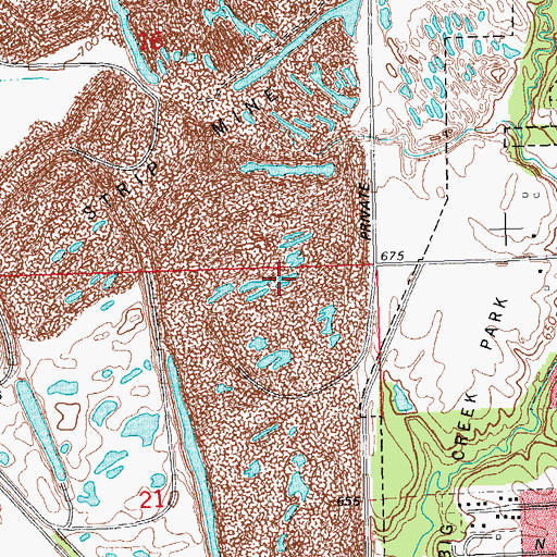 Topographic Map of Rainbow Lake, IL