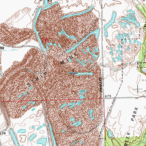 Topographic Map of Strode Lake, IL