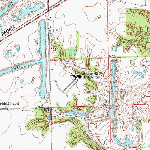 Topographic Map of Taylor Hall, IL