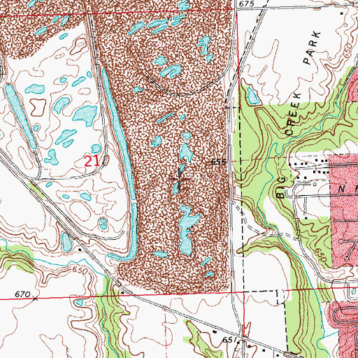 Topographic Map of Fitch Lake, IL