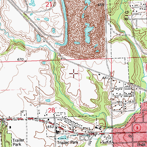 Topographic Map of Westview Elementary School, IL