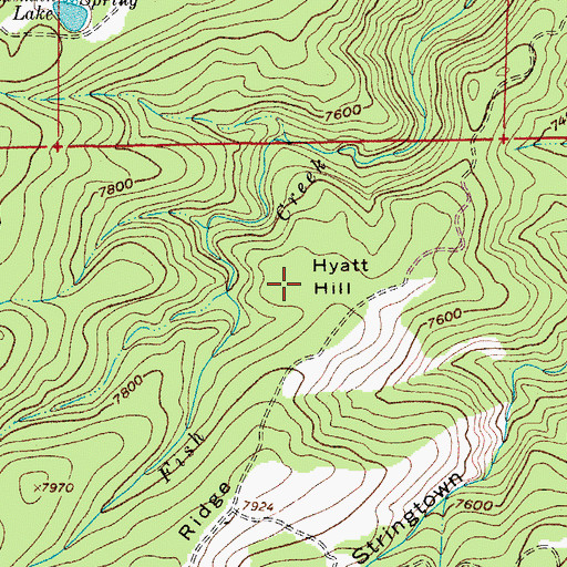 Topographic Map of Hyatt Hill, CO