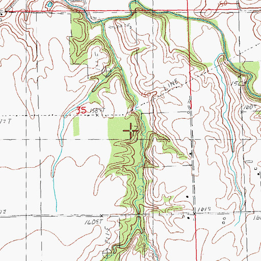 Topographic Map of Keller Cemetery, IL