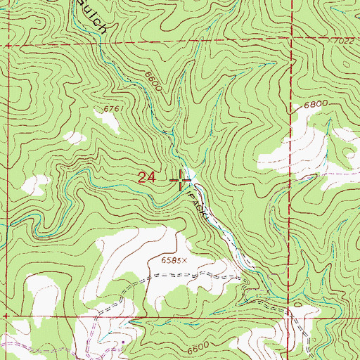 Topographic Map of Jug Gulch, CO
