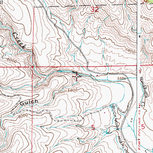 Topographic Map of Little Bear Gulch, CO