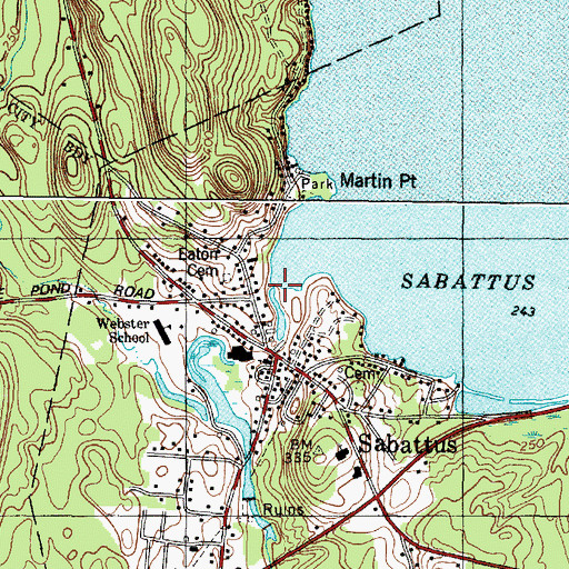 Topographic Map of Sleeper Dam, ME