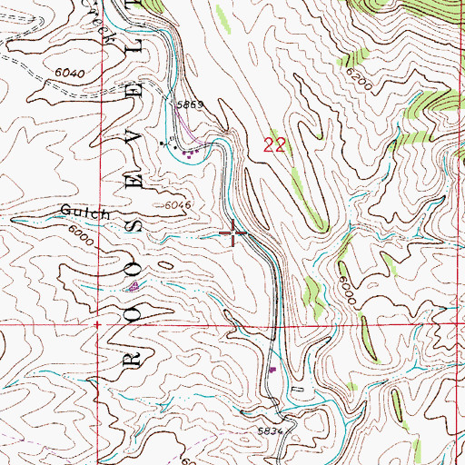 Topographic Map of Spruce Gulch, CO