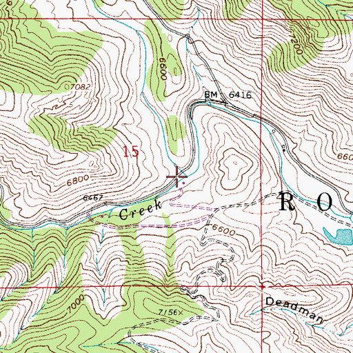 Topographic Map of Stove Prairie Creek, CO