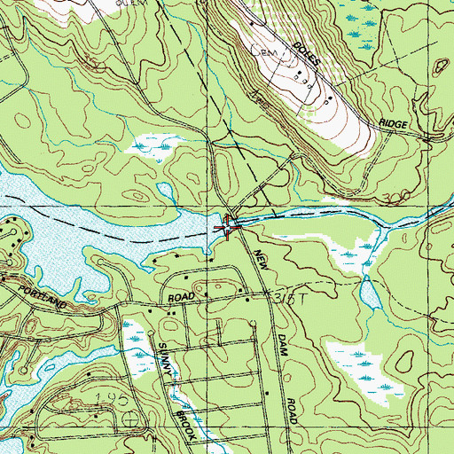Topographic Map of The Flowage Reservoir, ME