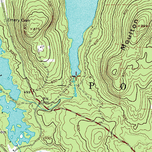 Topographic Map of Colcord Pond Dam, ME