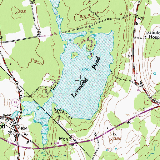 Topographic Map of Lermond Pond, ME