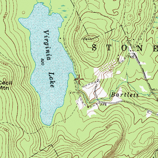 Topographic Map of Virginia Lake Dam, ME