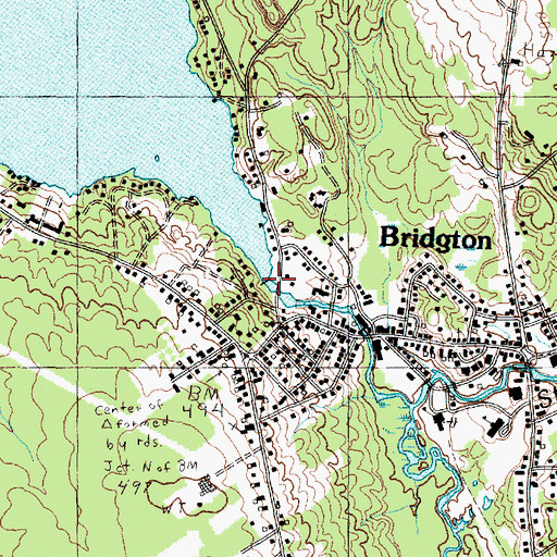 Topographic Map of Highland Lake Dam, ME