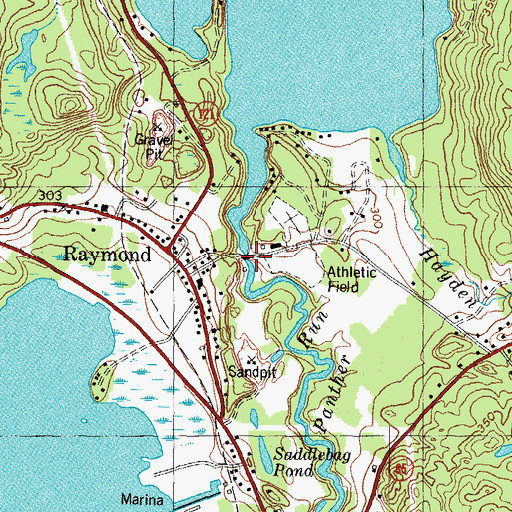 Topographic Map of Panther Pond Dam, ME