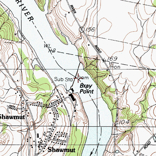 Topographic Map of Kennebec River Reservoir, ME