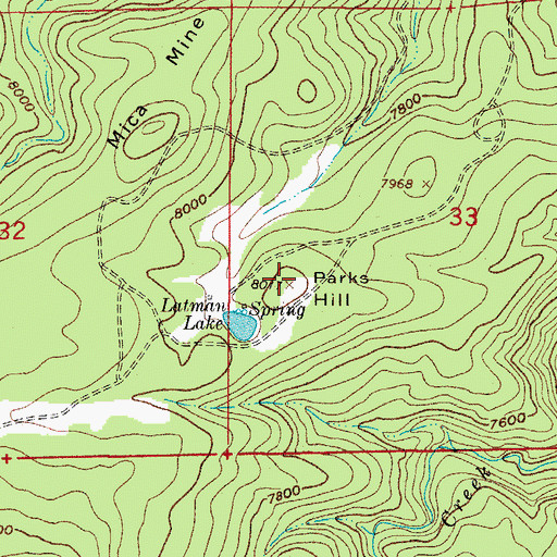 Topographic Map of Parks Hill, CO