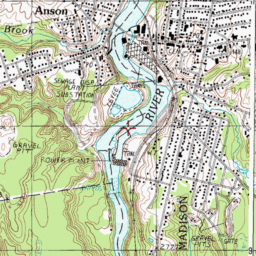 Topographic Map of Kennebec River Reservoir, ME