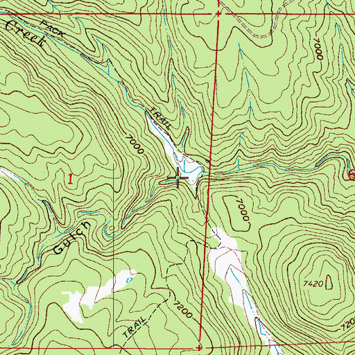Topographic Map of Blackhurst Gulch, CO