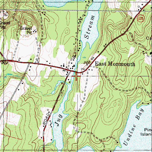 Topographic Map of Annabessacook Dam, ME