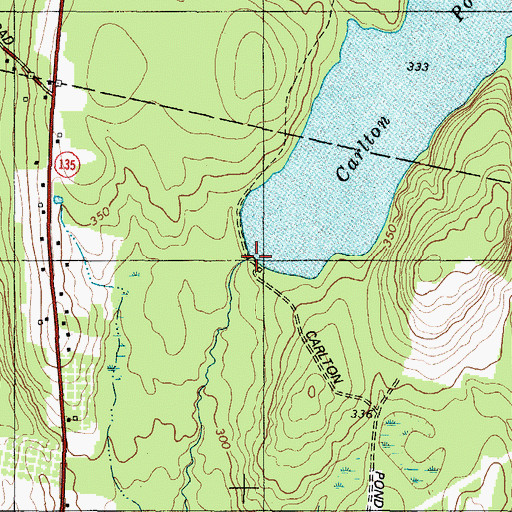 Topographic Map of Carleton Pond Dam, ME
