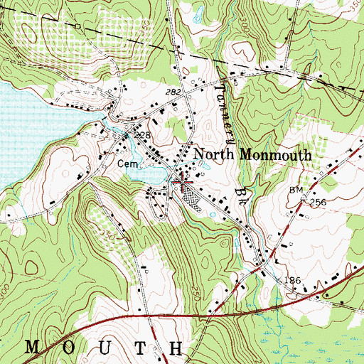 Topographic Map of Wilson Stream Reservoir, ME