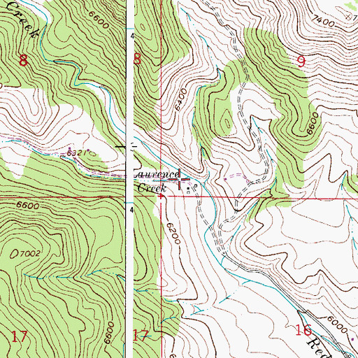 Topographic Map of Laurence Creek, CO