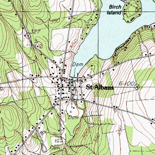 Topographic Map of Upper Dam, ME