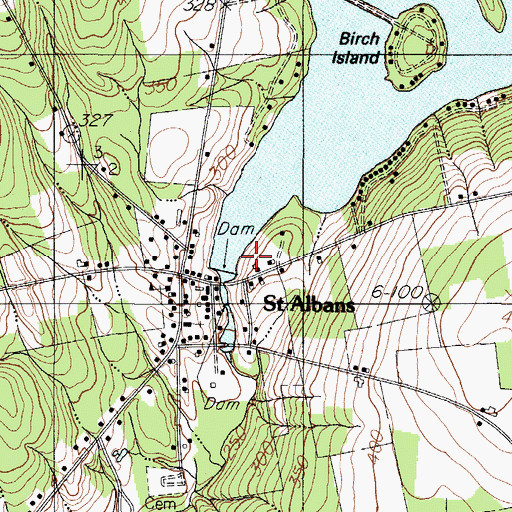 Topographic Map of Indian Pond, ME