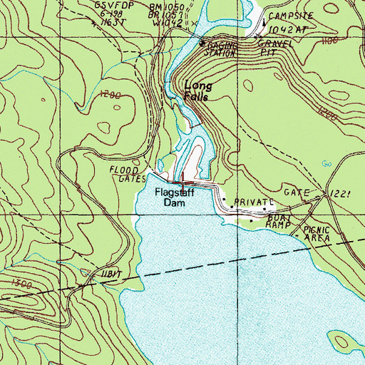 Topographic Map of Longfalls Dam, ME