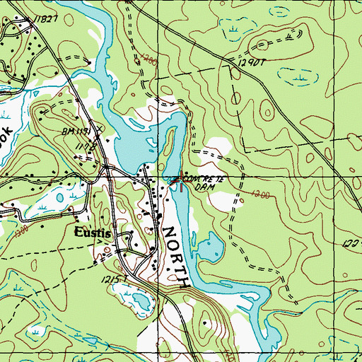Topographic Map of North Branch Dead River Reservoir, ME