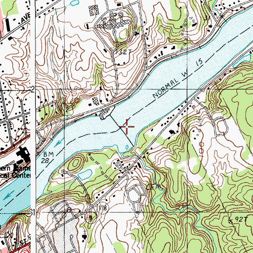 Topographic Map of Bangor Dam (historical), ME