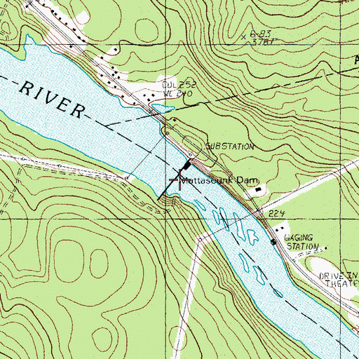 Topographic Map of Penobscott River Reservoir, ME