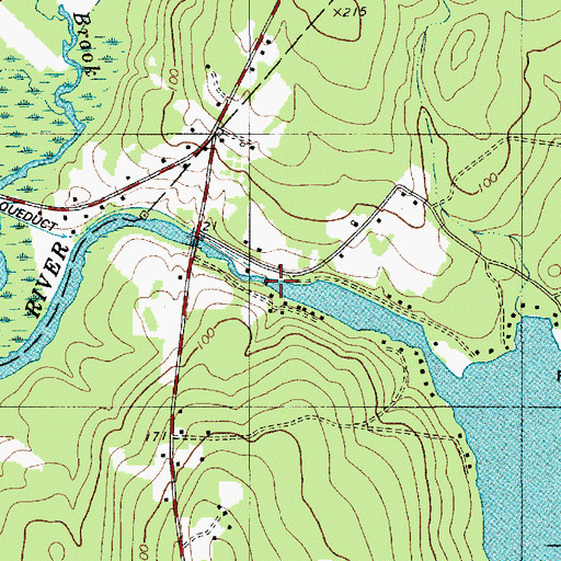 Topographic Map of Alamoosook Dam, ME