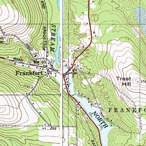 Topographic Map of Marsh River Dam, ME