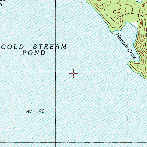 Topographic Map of Cold Stream Pond, ME