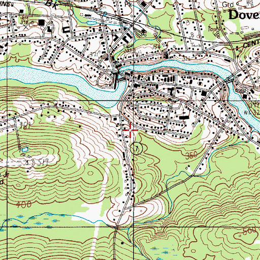 Topographic Map of Piscataquis River Reservoir, ME