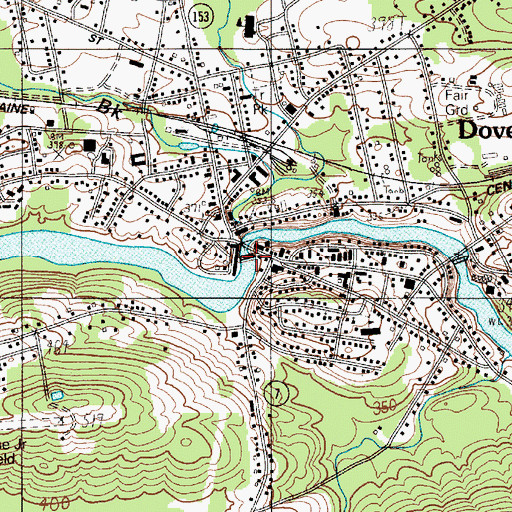 Topographic Map of Piscataquis River Reservoir, ME