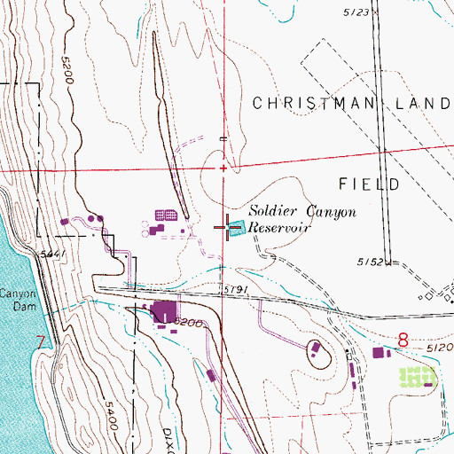 Topographic Map of Soldier Canyon Reservoir, CO